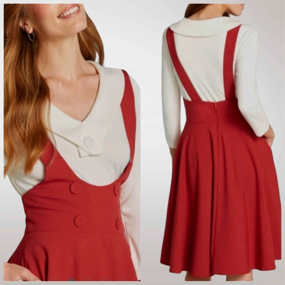 Voodoo Vixen A Pretty Pinny Pinafore Jumper Dress Size US 8 - Picture 2 of 4